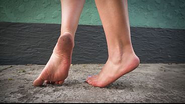 Walking Barefoot On Concrete Dirty Soles Fetish